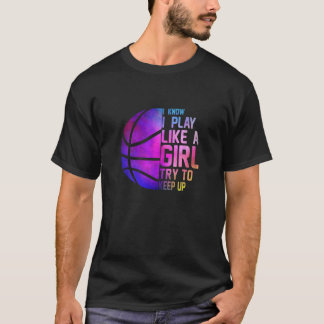 Kleurrijke tiener vrouwen Ik weet dat ik speel als T-shirt