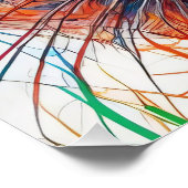 Kleurrijke Tiger Art Print, Abstracte Tiger Perfect Poster (Hoek)