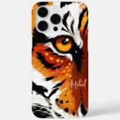 Kleurrijke Tiger Face Close-Up Telefoon / iPad cas Case-Mate iPhone Case (Achterkant)