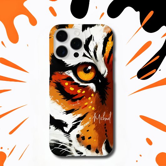 Kleurrijke Tiger Face Close-Up Telefoon / iPad cas Case-Mate iPhone Case