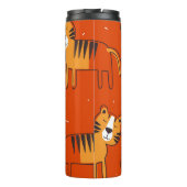 Kleurrijke Tigers Hand getrokken Decor Thermosbeker (Achterkant)