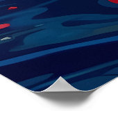 Kleurrijke Tijger Abstracte Schilderij Poster (Hoek)