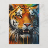 Kleurrijke tijger briefkaart (Voorkant)
