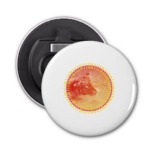 Kleurrijke tijger button flesopener