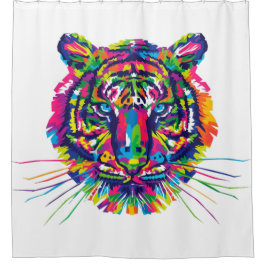 Kleurrijke tijger douchegordijn