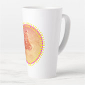 Kleurrijke tijger latte mok (Rechterhoek)