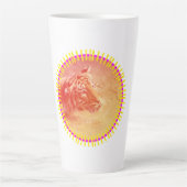 Kleurrijke tijger latte mok (Voorkant)