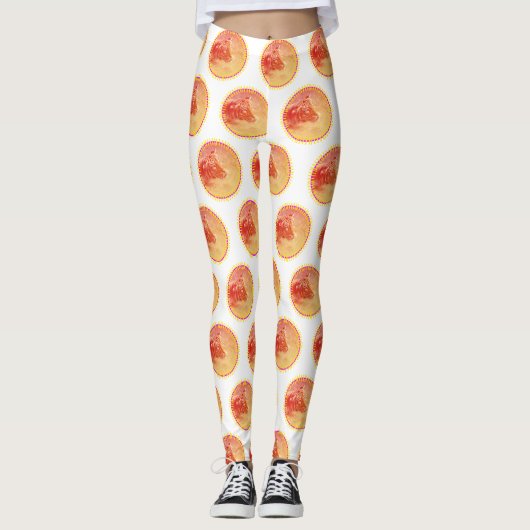 Kleurrijke tijger leggings (Voorkant)