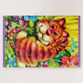 kleurrijke tijger legpuzzel (Horizontaal)