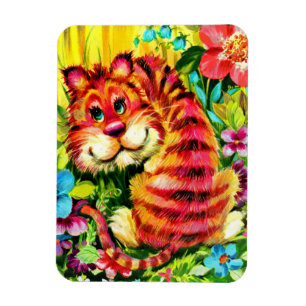 kleurrijke tijger magneet