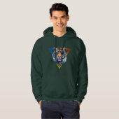 Kleurrijke Tijger met Zonnebril Hoodie (Voorkant volledig)