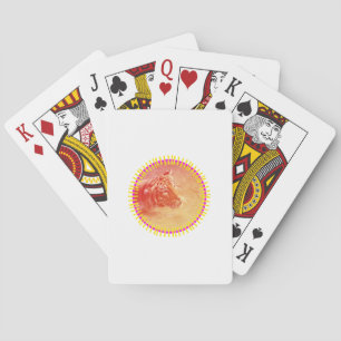 Kleurrijke tijger pokerkaarten