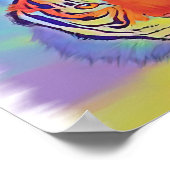 Kleurrijke tijger poster (Hoek)