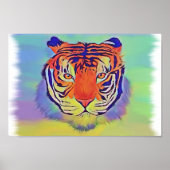 Kleurrijke tijger poster (Voorkant)