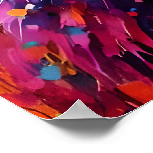 Kleurrijke tijger poster (Hoek)