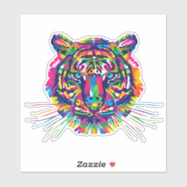 Kleurrijke tijger sticker