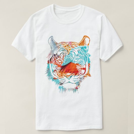 Kleurrijke tijger t-shirt (Design voorkant)