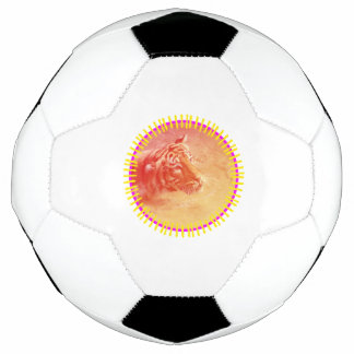Kleurrijke tijger voetbal