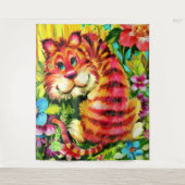 kleurrijke tijger wandkleed (Voorkant)