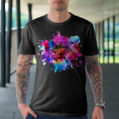 Kleurrijke tijgerkop T-shirt
