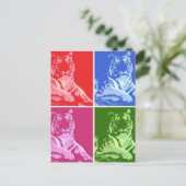 Kleurrijke tijgers briefkaart (Staand voorkant)