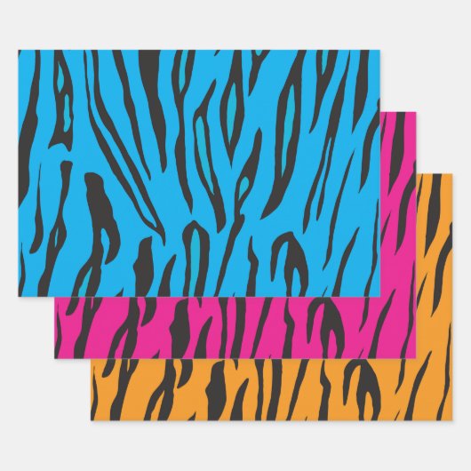 Kleurrijke tijgerstrepen inpakpapier vel (Set)