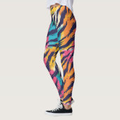 Kleurrijke tijgerstrepen leggings (Links)