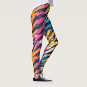 Kleurrijke tijgerstrepen leggings (Rechts)