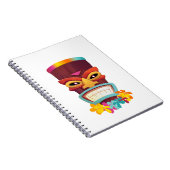 Kleurrijke Tiki en bloemen Notitieboek (Rechterzijde)