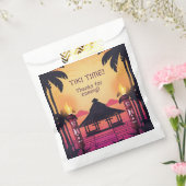 Kleurrijke Tiki Hawaiian verjaardagsfeestje Bedankzakje (Gezegeld)