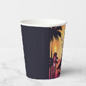 Kleurrijke Tiki Hawaiian verjaardagsfeestje Papieren Bekers (Rechts)