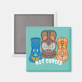 Kleurrijke Tiki Head Magneet (Voorkant / Achterkant)