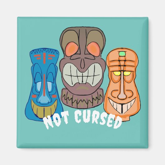 Kleurrijke Tiki Head Magneet (Voorkant)