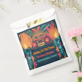 Kleurrijke Tiki Luau Skull Achtertuin Verjaardagsf Bedankzakje (Gezegeld)