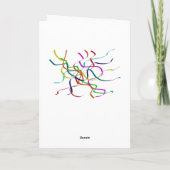 Kleurrijke Tinsel 2 Kerstmis Feestdagen Kaart (Achterkant)