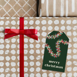 Kleurrijke Tinsel Slinger Kerstcadeau Label Cadeaulabel