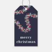 Kleurrijke Tinsel Slinger Kerstmis Cadeaubijsluite Cadeaulabel (Voorkant)
