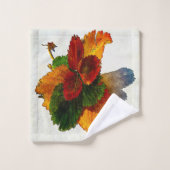 Kleurrijke tinten van herfstbladeren bad handdoek (Wasdoekje)