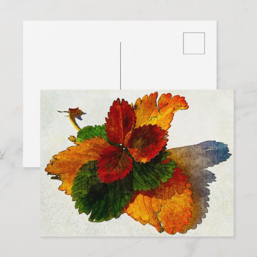 Kleurrijke tinten van herfstbladeren briefkaart (Voorkant / Achterkant)