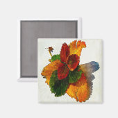 Kleurrijke tinten van herfstbladeren magneet (Voorkant / Achterkant)