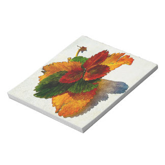 Kleurrijke tinten van herfstbladeren notitieblok