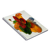 Kleurrijke tinten van herfstbladeren notitieboek (Rechterzijde)