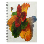 Kleurrijke tinten van herfstbladeren notitieboek (Voorkant)