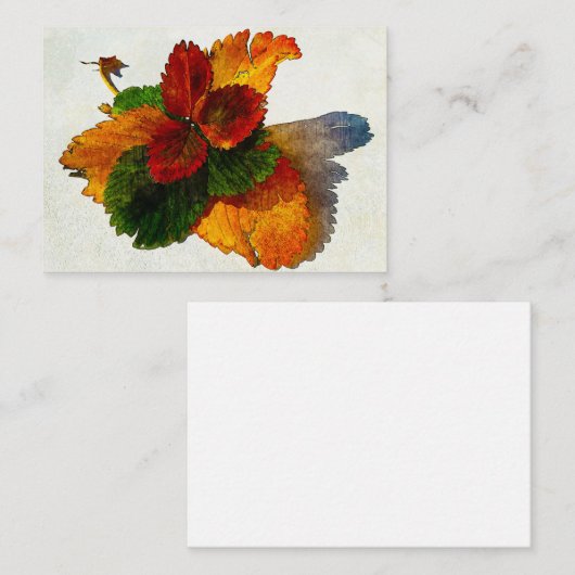 Kleurrijke tinten van herfstbladeren notitiekaartje (Voorkant / Achterkant)