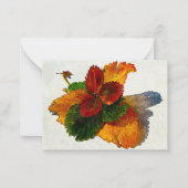 Kleurrijke tinten van herfstbladeren notitiekaartje (Voorkant)