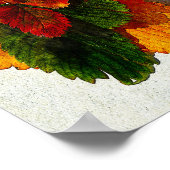 Kleurrijke tinten van herfstbladeren poster (Hoek)