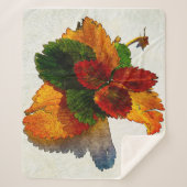 Kleurrijke tinten van herfstbladeren sherpa deken (Voorkant)