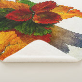 Kleurrijke tinten van herfstbladeren sherpa deken (3/4)