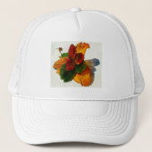 Kleurrijke tinten van herfstbladeren trucker pet (Voorkant)