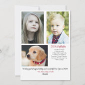 Kleurrijke 'Tis het seizoen Foto Plat Kerstkaart (Achterkant)